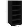 vidaXL Shoe Cabinet Set of 2 Black Engineered wood Medium Shoe Cabinet