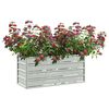 vidaXL Garden Raised Bed Silver Galvanized Steel 39.4 x 15.7 x 17.7 in