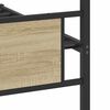 vidaXL Bed Frame Sonoma Oak Engineered Wood and Steel Single Bed Frame