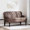 vidaXL Chesterfield Bench Brown 47.05 x 25.39 x 29.53 in Faux Leather