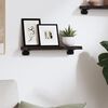vidaXL Wall Shelf Dark Brown Solid Oak Wood Small Tough Wall Shelf