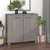 vidaXL Sideboard Light grey Solid pine wood, MDF 33.5x13.8x31.5 in