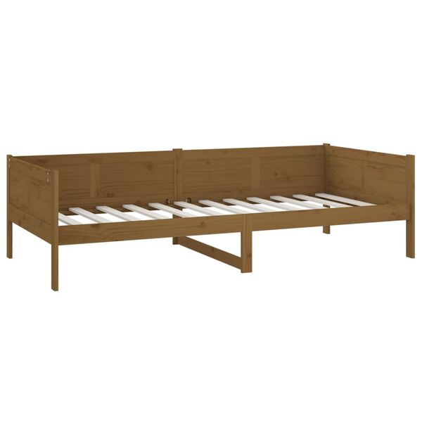 vidaXL Day Bed Honey brown Solid pine wood Twin