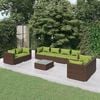 vidaXL Garden Lounge Set Brown