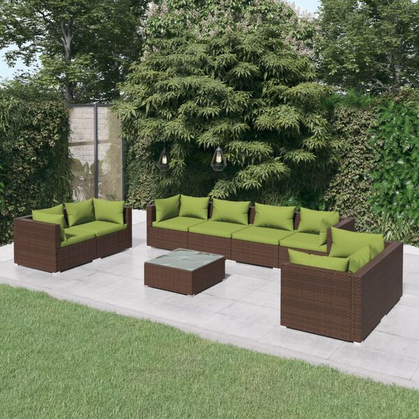 vidaXL Garden Lounge Set Brown