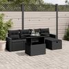vidaXL Garden Sofa Set Black