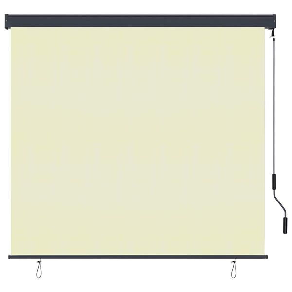 vidaXL Roller Shade Cream Polyester with PA coating, Aluminum, Steel