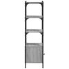 vidaXL Bookcase Grey Sonoma Engineered wood, metal 16.1 x 11.8 x 43.1 in