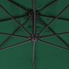 vidaXL Cantilever Garden Parasol Green Polyester Large Tiltable