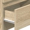 vidaXL Bedside Cabinet Sonoma oak Engineered wood 15.7x13.0x23.6 in