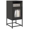vidaXL Bedside Cabinet Black Cold-rolled Steel Medium Bedside Cabinet