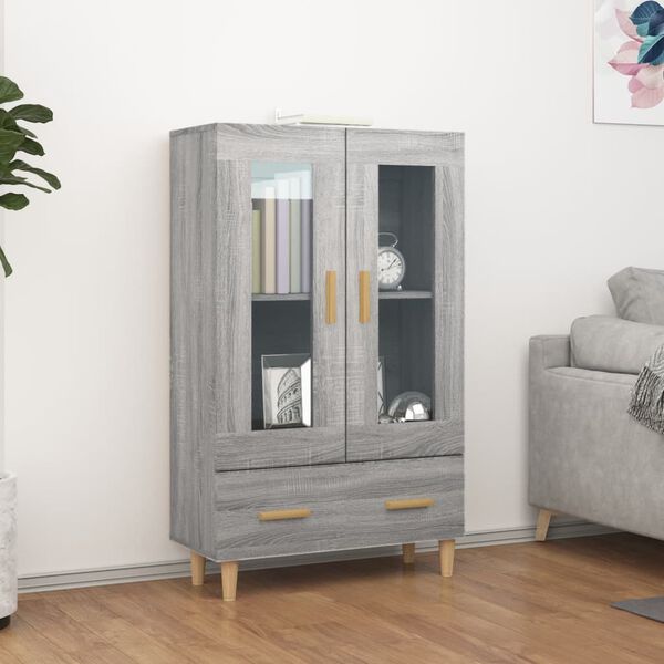 vidaXL Highboard Grey Sonoma Engineered wood Tall Highboard