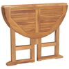 vidaXL Dining Table Teak Solid Teak Wood Medium Foldable Dining Table