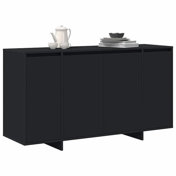 vidaXL Sideboard Black 53.15 x 16.14 x 29.53 in Engineered Wood