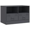 vidaXL TV Cabinet Set of 2 Anthracite Cold-rolled steel
