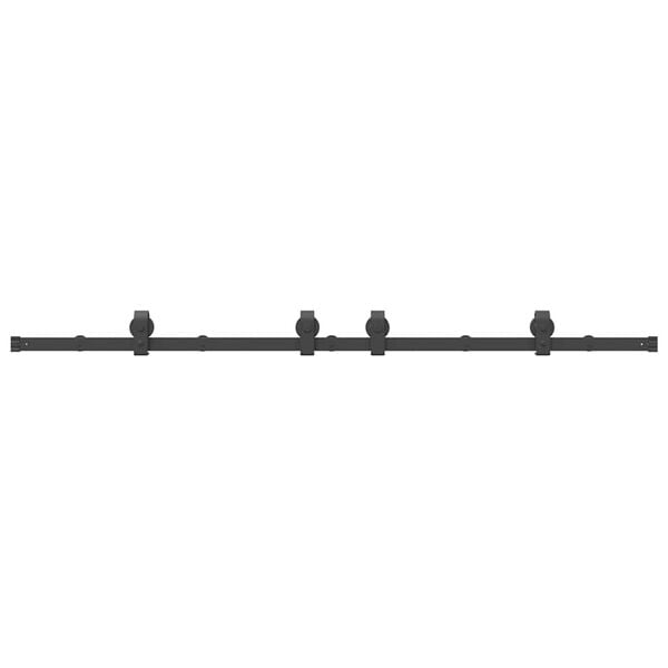 vidaXL Sliding Door Hardware Kit 72.0 " Steel Black