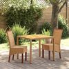 vidaXL Dining Chairs 2 pcs Brown Natural Rattan