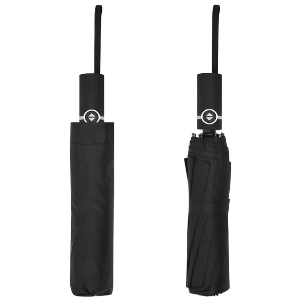 vidaXL Umbrella Black 190T PG fabric, metal, fiberglass Compact Foldable