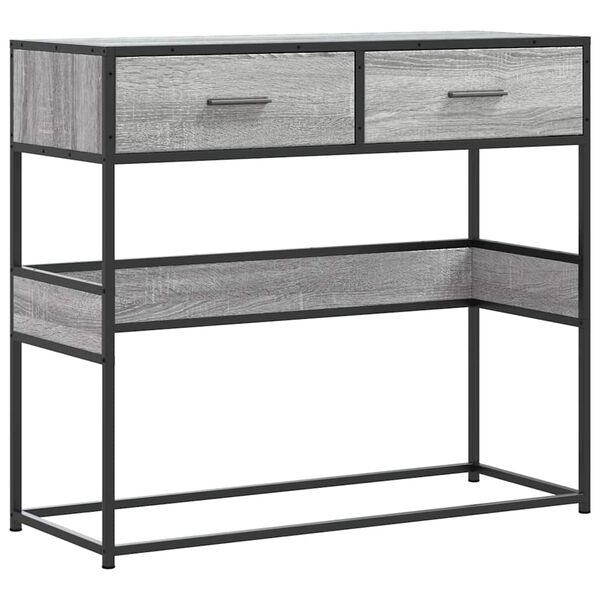 vidaXL Console Table Grey Sonoma Engineered wood Standard Console Table
