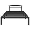 vidaXL Bed Frame Black Metal Twin Classic/Traditional Bed Frame
