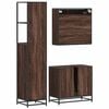 vidaXL Bathroom Furniture Set Brown Oak Engineered wood, Metal Medium