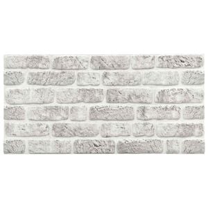 vidaXL 3D Wall Panels with Light Gray Brick Design 10 pcs EPS