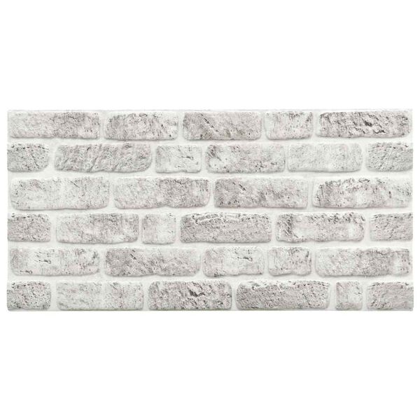 vidaXL 3D Wall Panels with Light Gray Brick Design 10 pcs EPS