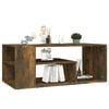 vidaXL Coffee Table Smoked Oak Engineered Wood 39.4x19.7x15.7 in