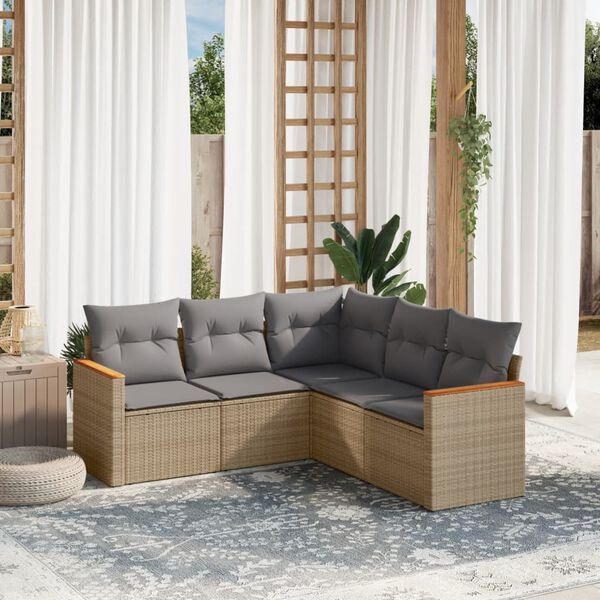 vidaXL Garden Sofa Set Beige