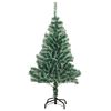 vidaXL Artificial Christmas Tree Green and white PET 59.1 in