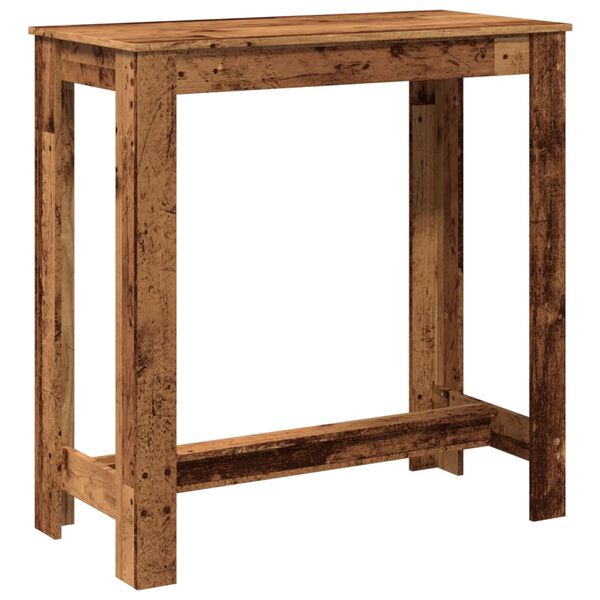 vidaXL Bar Table Old Wood 40.2x19.7x40.7" Engineered Wood