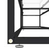 vidaXL TV Cabinet Black and transparent Tempered glass, powder-coated steel