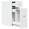 vidaXL Narrow Bathroom Cupboard White Engineered wood Slim