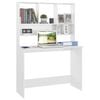 vidaXL Desk High gloss white Engineered wood Compact Desk Rectangular