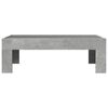 vidaXL Coffee Table Concrete grey Engineered wood, glass Medium