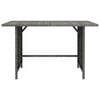 vidaXL Dining Table Grey PE rattan, Powder-Coated Steel Medium