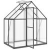 vidaXL Greenhouse Anthracite and Transparent Aluminum, polycarbonate (PC)