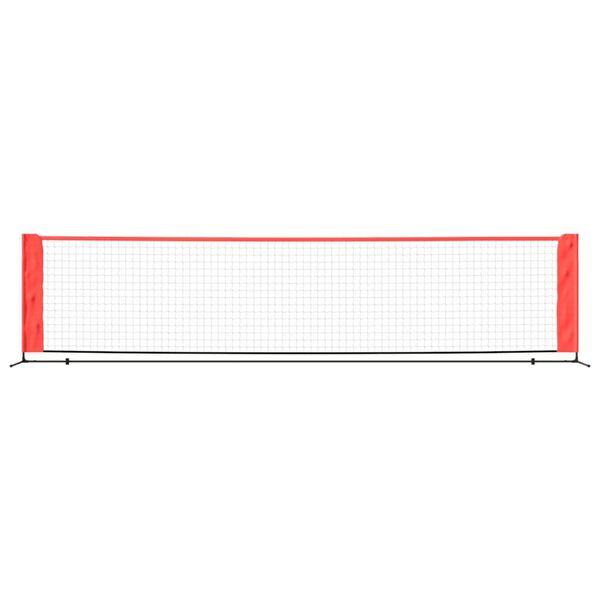 vidaXL Tennis Net Black and Red 157.5"x39.4"x34.3" Polyester