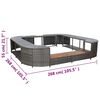 vidaXL Spa Surround Grey PE rattan, powder-coated steel, solid acacia wood