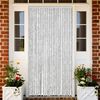 vidaXL Fly Curtain Grey 39.4x86.6" Chenille