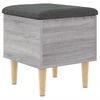 vidaXL Storage Bench Grey Sonoma Engineered wood Standard Storage Bench