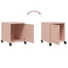 vidaXL Bedside Cabinet Set of 2 Pink Cold-rolled steel Bedside Cabinet