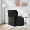 vidaXL Massage Recliner Chair Black Polyester Fabric 30.7x36.2x38.6 in