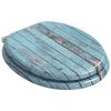 vidaXL WC Toilet Seats 2 pcs with Soft Close Lids MDF Old Wood Design (2x143931)