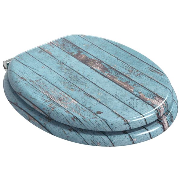 vidaXL WC Toilet Seats 2 pcs with Soft Close Lids MDF Old Wood Design (2x143931)