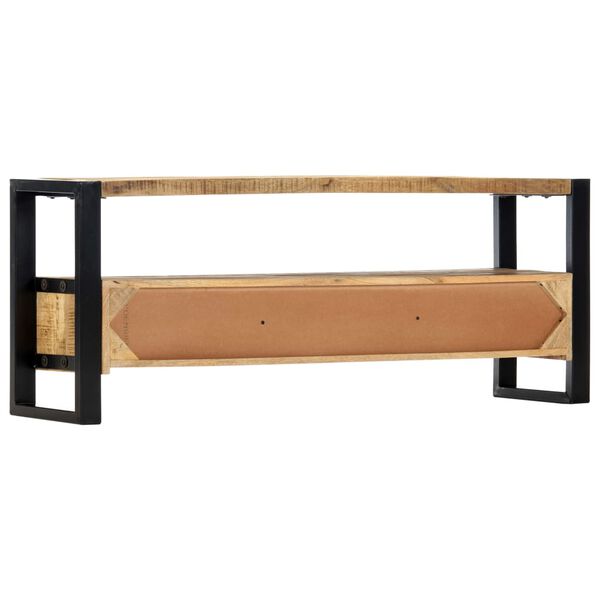 vidaXL TV Cabinet Natural Mango Wood and Black