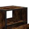 vidaXL Wall-mounted Bedside Cabinet Smoked Oak Engineered wood, metal