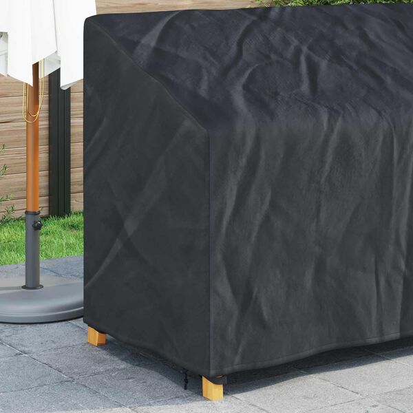 vidaXL Garden Bench Cover Black 65" x 27.6" x 25.6" / 37" 420D fabric