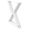 vidaXL Coffee Table Leg White Powder-coated steel Adjustable height