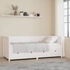 vidaXL Day Bed White Solid pine wood 31.5x79 in Day Bed Rectangular